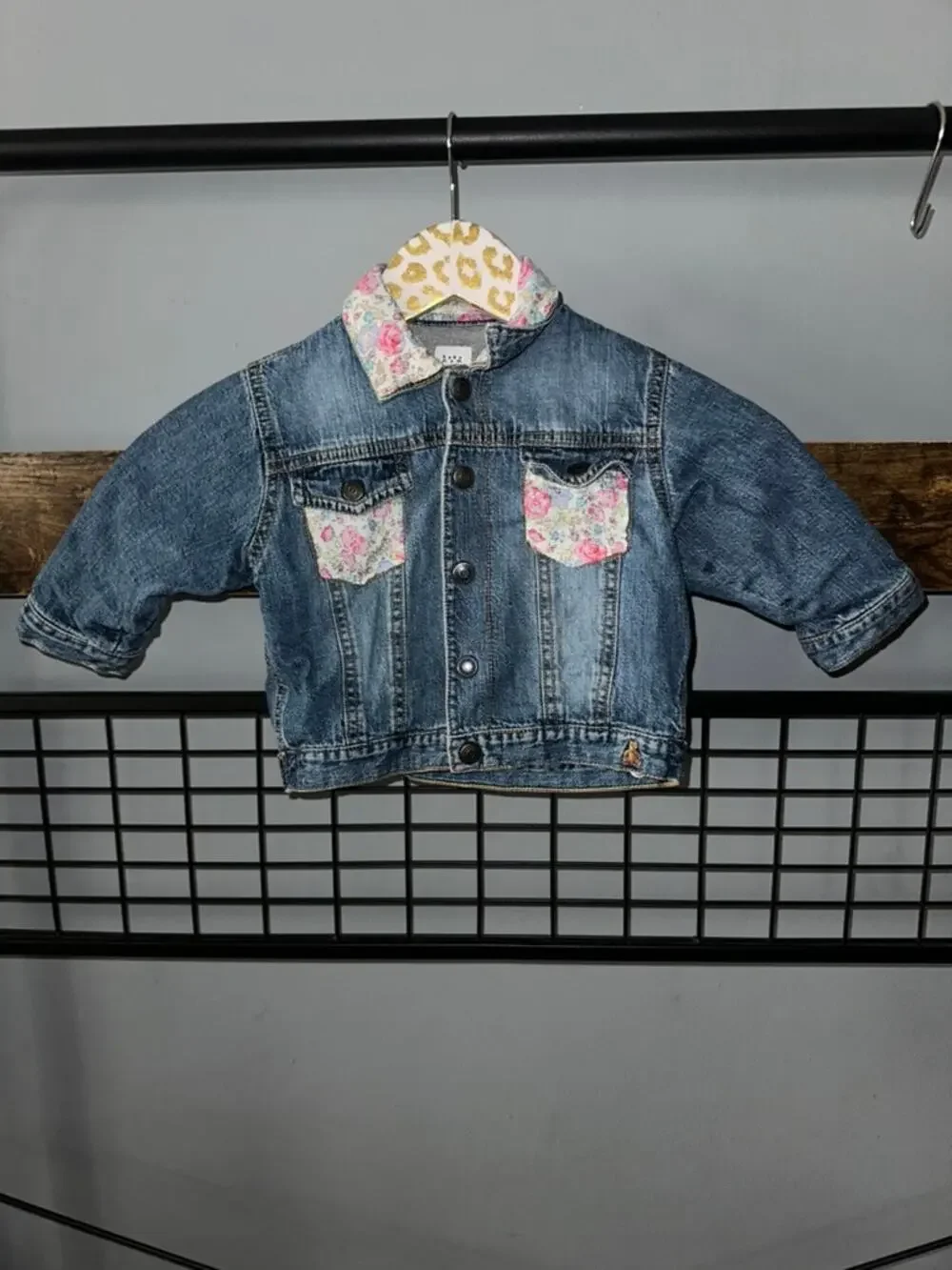 Baby Gap Floral Denim Jacket | Size 12-18 Months